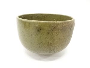 作家物　草釉　茶碗（保護箱付）